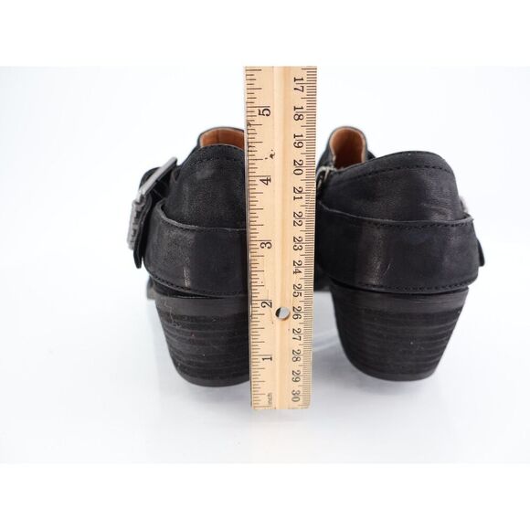 Sofft Buckle Strap Black Leather Boots Alvie Ankle Bootie Size 7 M Western - Picture 5 of 12